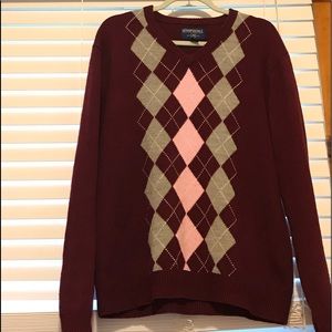 oversized argyle sweater